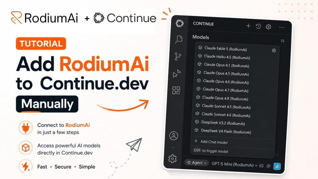 Integrate RodiumAi manually with Continue.dev in VS Code